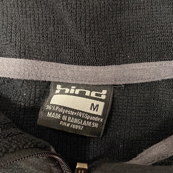 Hind Performance running top long sleeve 3/4-quarter zip Size medium - Picture 5 of 13